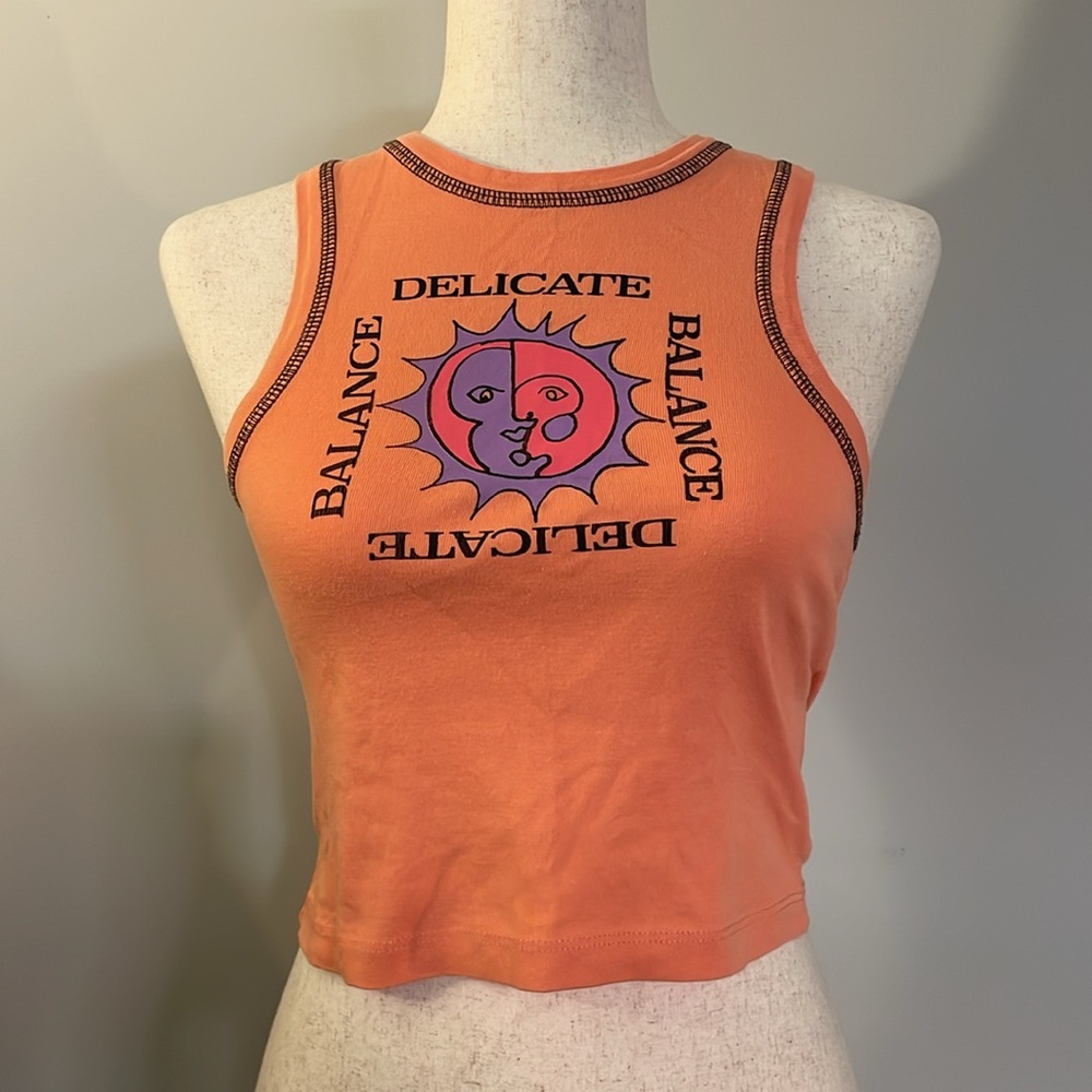Urban Outfitters Delicate & Balanced Cropped Tank Top